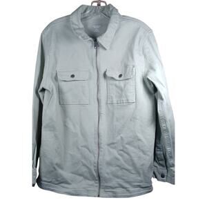 Colorful Planet Green Denim Shacket Zip-Up Jacket Youth XXL Fits Women's Medium